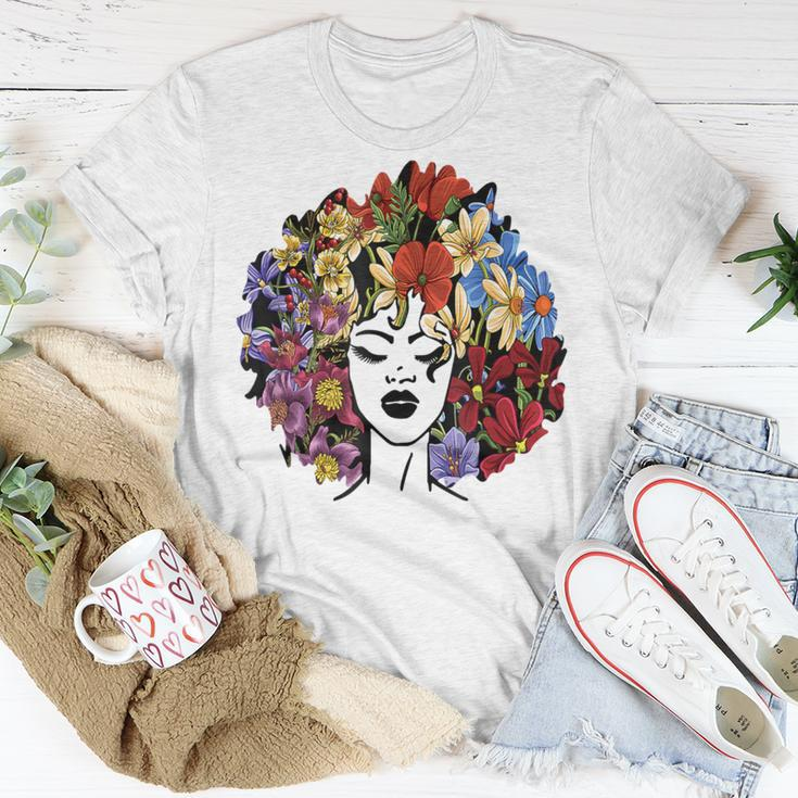 Black Queen Lady Curly Natural Afro African Black Hair T-Shirt Unique Gifts