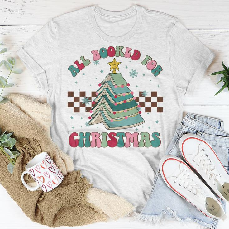 All Booked For Christmas Tree Book Bookish Christmas T-Shirt Funny Gifts