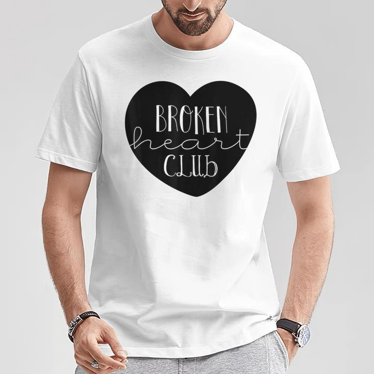 Broken Heart Club Lonely Valentine's Day Apparel T-Shirt Unique Gifts