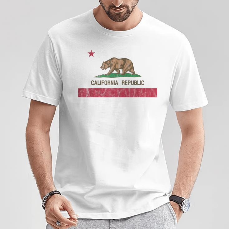 California Republic Flag California Souvenir T-Shirt Lustige Geschenke