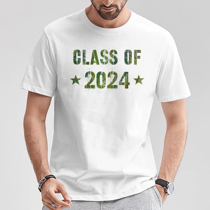 Camo Graduation Class Of 2024 12Th Grade Last Day Senior 12 T-Shirt Unique Gifts