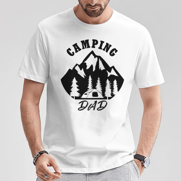 Camping Papa Natur Wildnis Wandern T-Shirt Lustige Geschenke