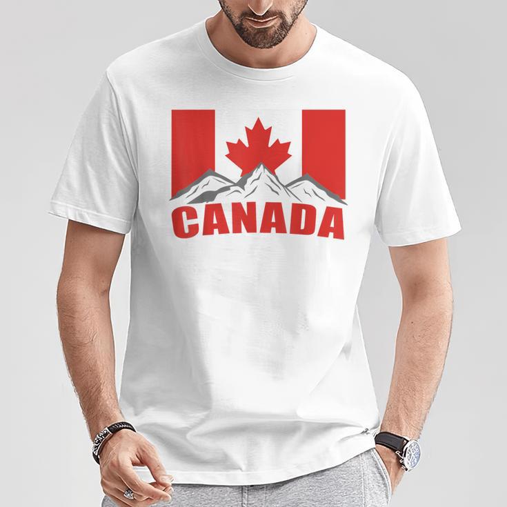 Canadian Canada Flag Excavator T-Shirt Lustige Geschenke