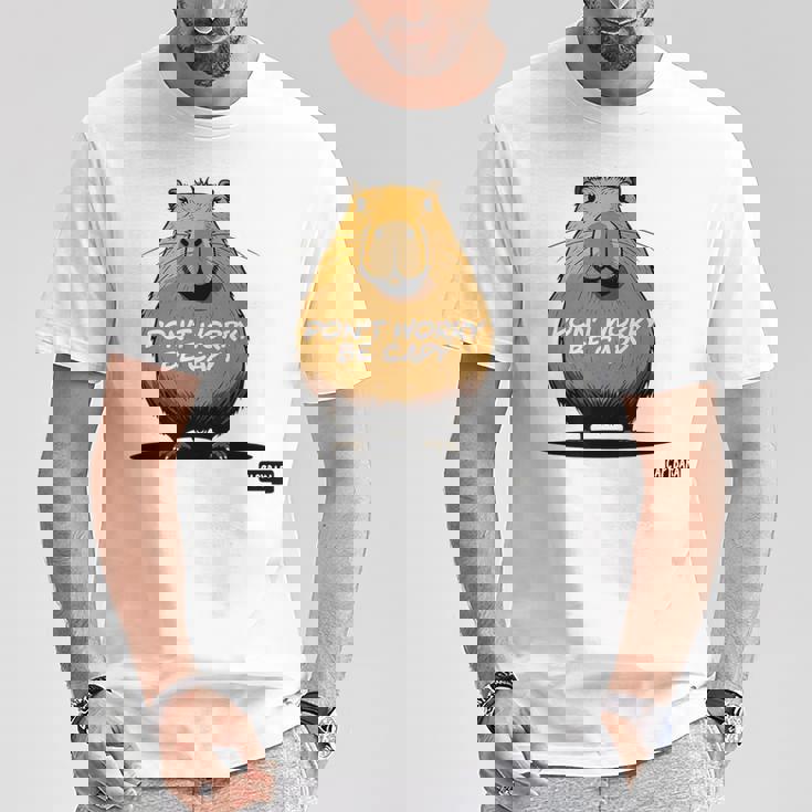 Capibara No Te Preocupes Sé Capibara Divertido Lindo Sé Feliz Capibara Camiseta unisex Regalos divertidos