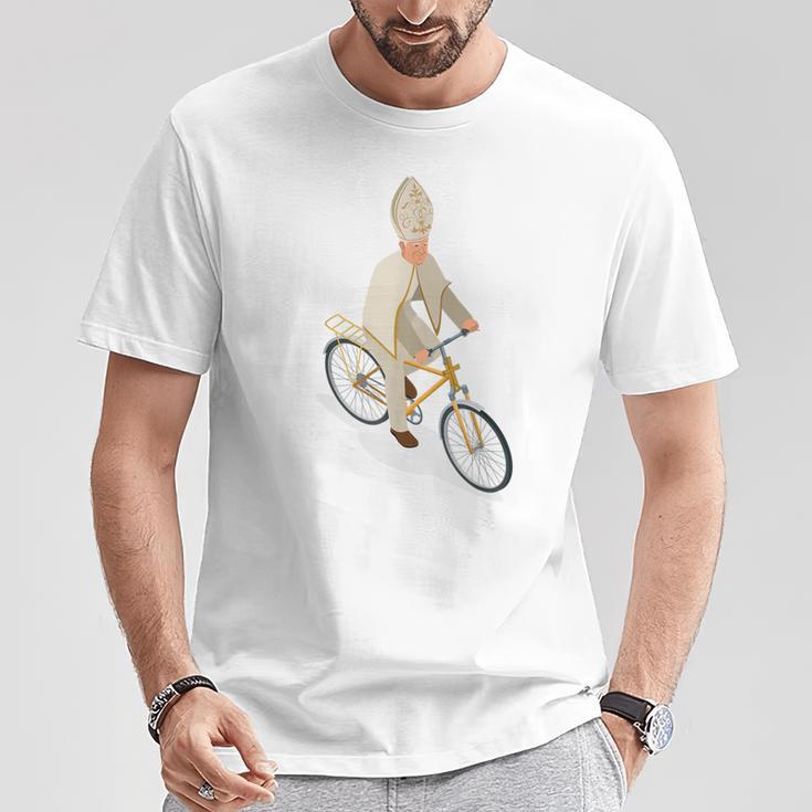 The Catholic Pope On A Bike Pope Francis T-Shirt Unique Gifts