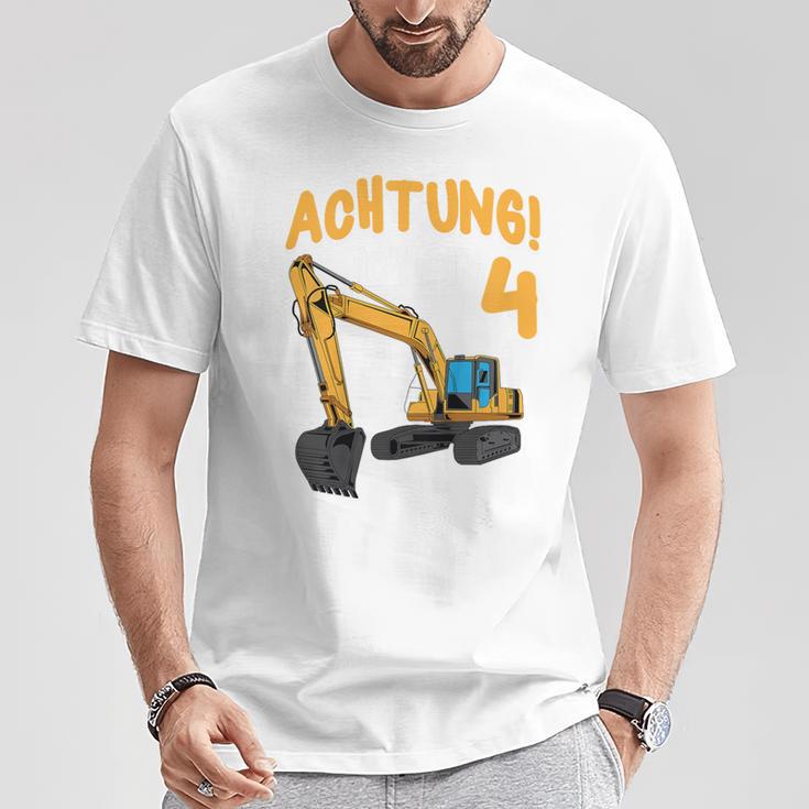 Children's Digger Birthday 'Ich Bin 4 Jahre Bausite' T-Shirt Lustige Geschenke