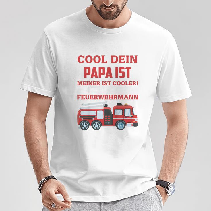 Children's Egal Wie Cool Dein Papa Meiner Ist Fireman T-Shirt Lustige Geschenke