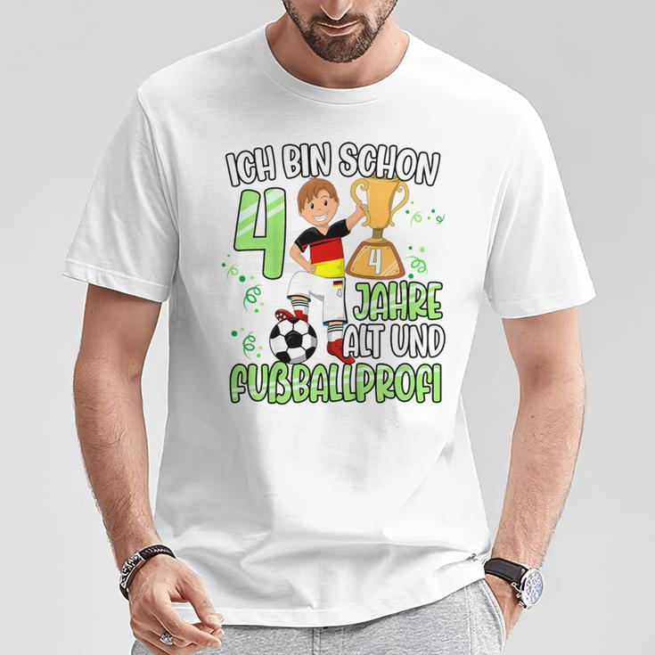 Children's Football Boy 4Th Birthday Ich Bin Schon 4 Jahre 80 T-Shirt Lustige Geschenke
