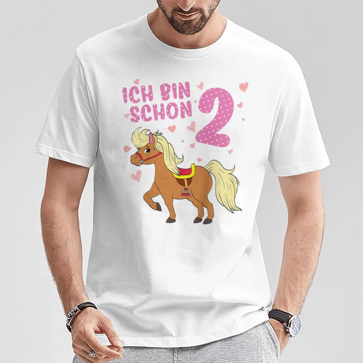Children's Ich Bin Schon 2 Pferd Zwei Jahre Pony 2 Geburtstag T-Shirt Lustige Geschenke