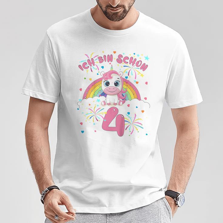 Children's Ich Bin Schon 4 Unicorn T-Shirt Lustige Geschenke