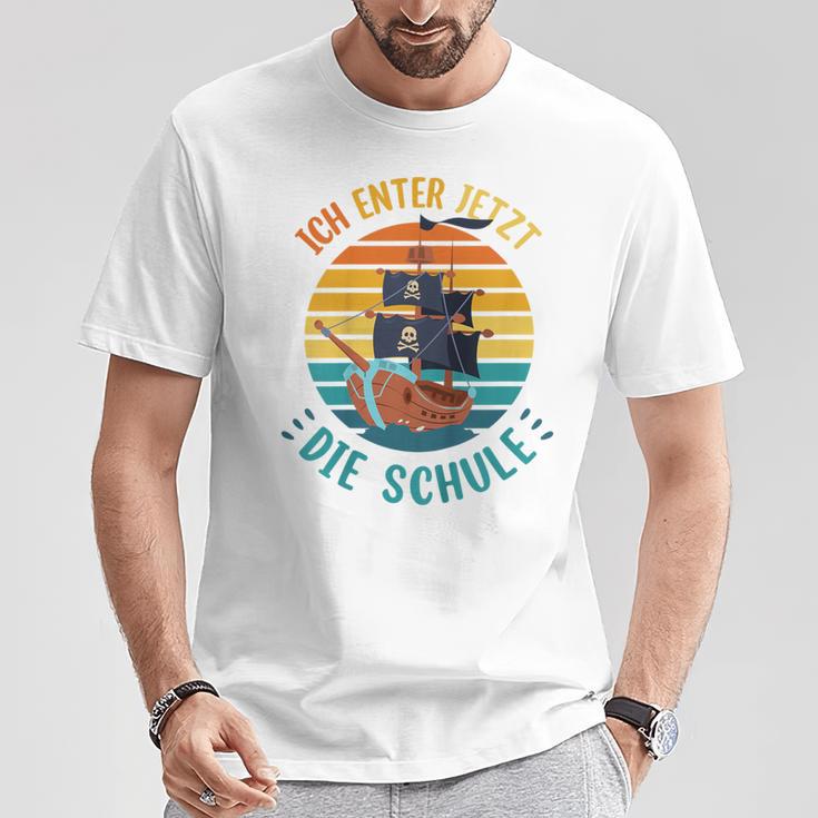 Children's School Child Cool Pirate Boys Ich Enter Jetzt Die School 80 T-Shirt Lustige Geschenke