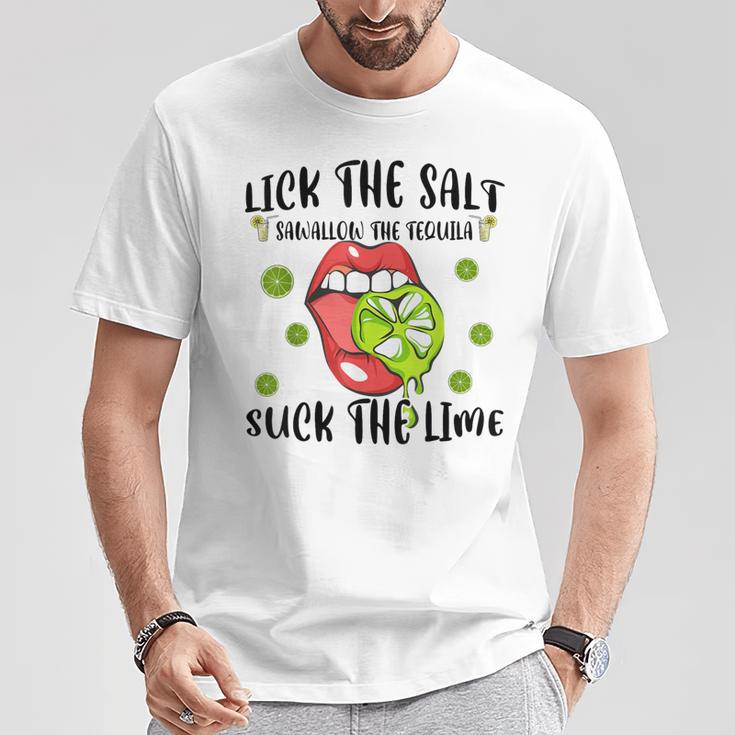 Cinco De Mayo I Lick Salt & Swallow Tequila T-Shirt Unique Gifts