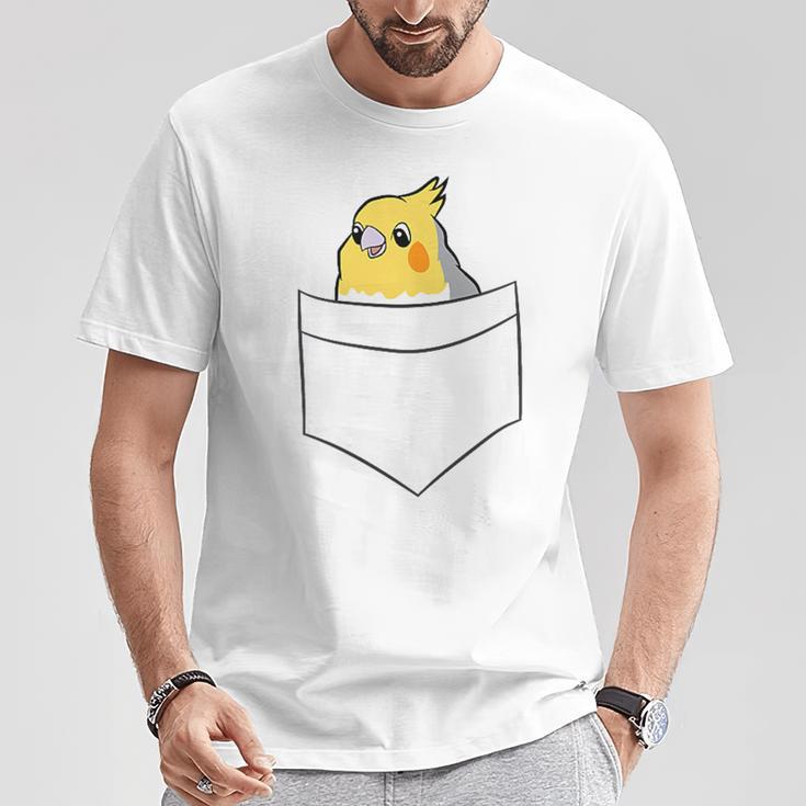 Cockatiel In Bag Bird Cockatiel Cockatiel Parakeet T-Shirt Lustige Geschenke