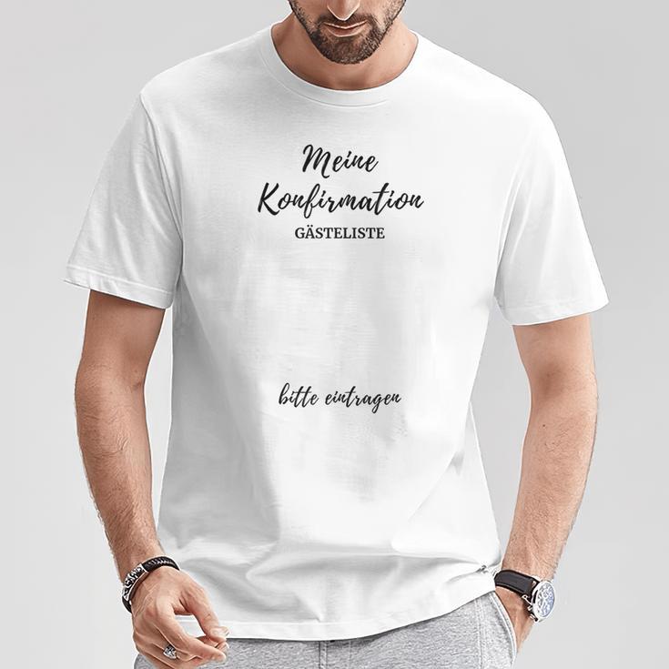 Confirmation Guest List Confirmants T-Shirt Lustige Geschenke