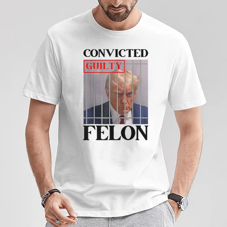 Convicted Felon Donald Trump Guilty Lock Him Up Trump Prison T-Shirt Unique Gifts