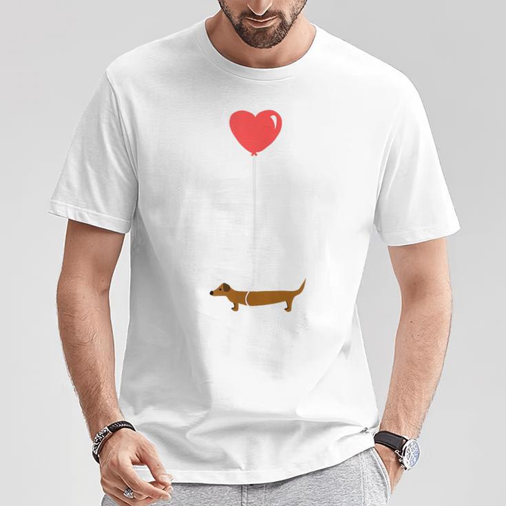 Cute Dachshund Weenie Love Balloon Dog Lover T-Shirt Unique Gifts