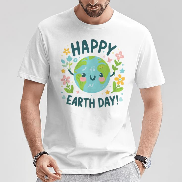 Cute Planet Earth Day Birthday Happy Earth Day 2024 T-Shirt Unique Gifts