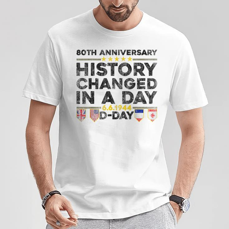 D-Day 80Th Anniversary Normandy History Changed In A Day T-Shirt Personalized Gifts