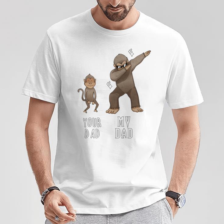 Your Dad Monkey My Daddy Bigfoot DabbingT-Shirt Unique Gifts