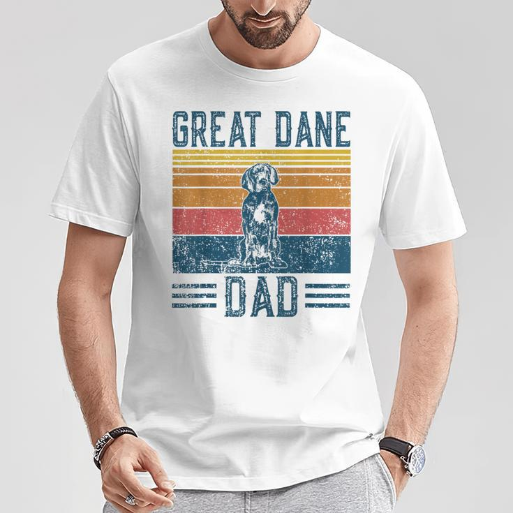 Dog Dad Vintage Great Dane Dad T-Shirt Unique Gifts