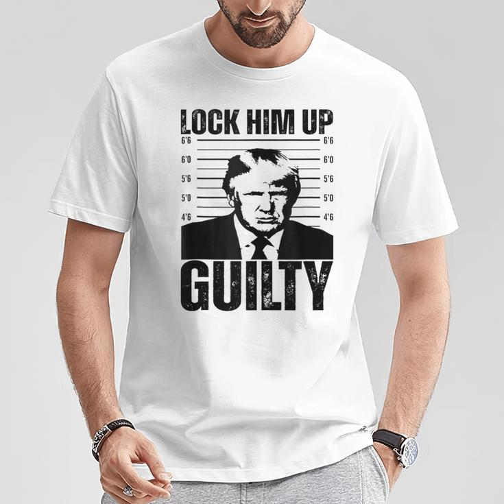 Donald Trump Hot Lock Him Up Trump Shot T-Shirt Unique Gifts