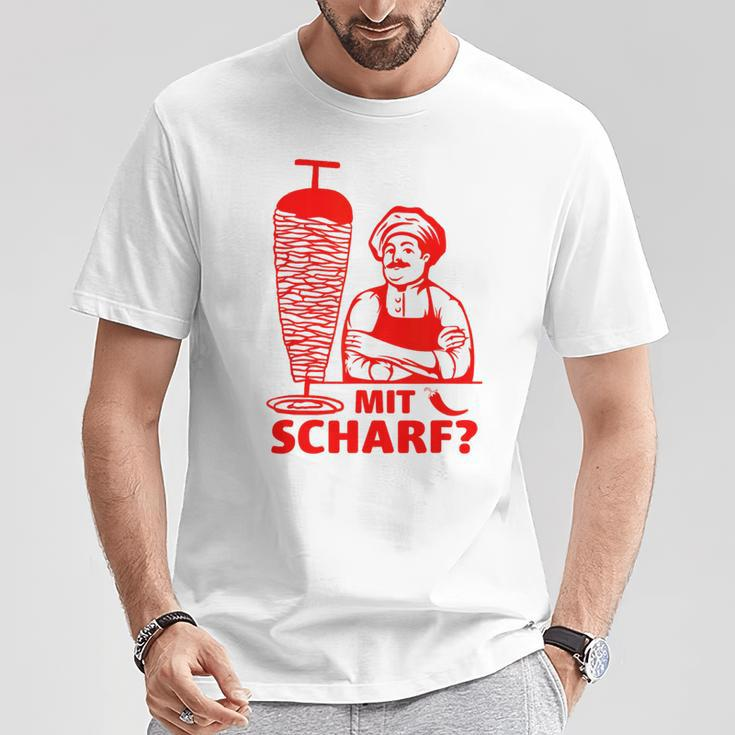 Doner Kebab Doner Shop With Scharf T-Shirt Lustige Geschenke