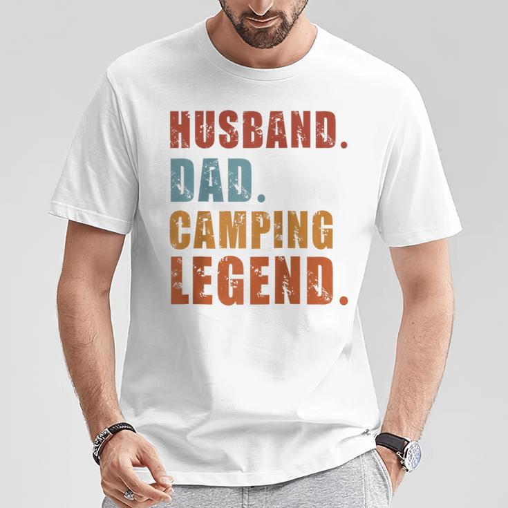 Ehemann Papa Camping Legende Raglan T-Shirt Lustige Geschenke