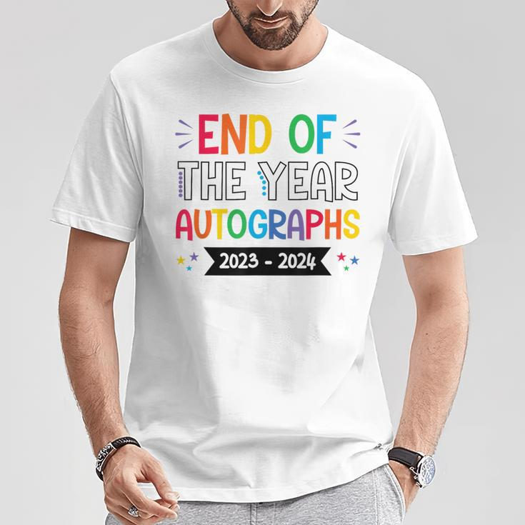 End Of The Year Autographs 20232024 Last Day Of School T-Shirt Unique Gifts