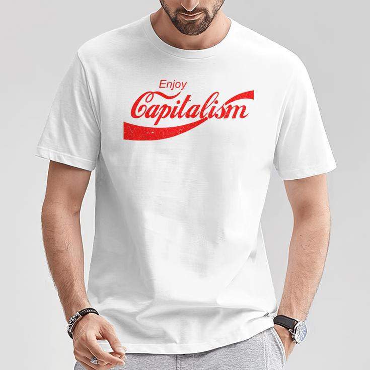 Enjoy Capitalism For American Entrepreneurs T-Shirt Lustige Geschenke