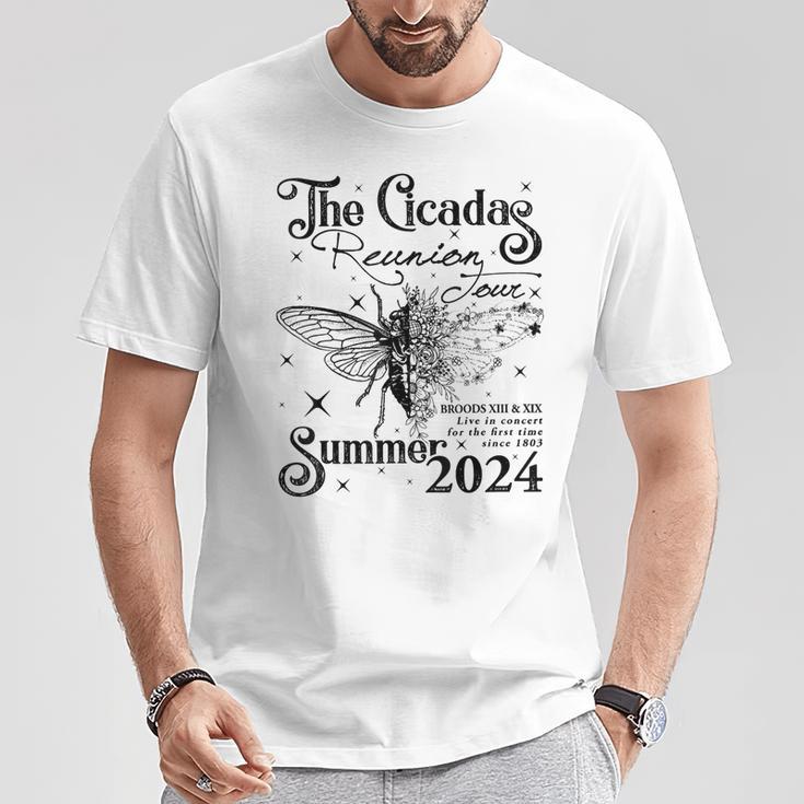 Entomology Cicada Lover Cicada Reunion Us Tour 2024 T-Shirt Unique Gifts