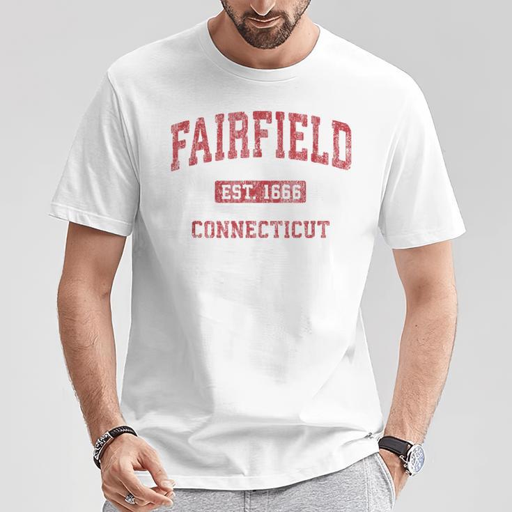 Fairfield Connecticut Ct Vintage Athletic Sports T-Shirt Unique Gifts