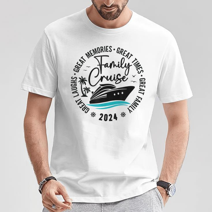 Family Cruise Mode Squad 2024 Family Great Memories T-Shirt Funny Gifts