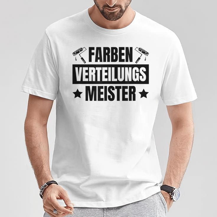Farbenerteilungs Meister Maler Lackierer Malermeister T-Shirt Lustige Geschenke