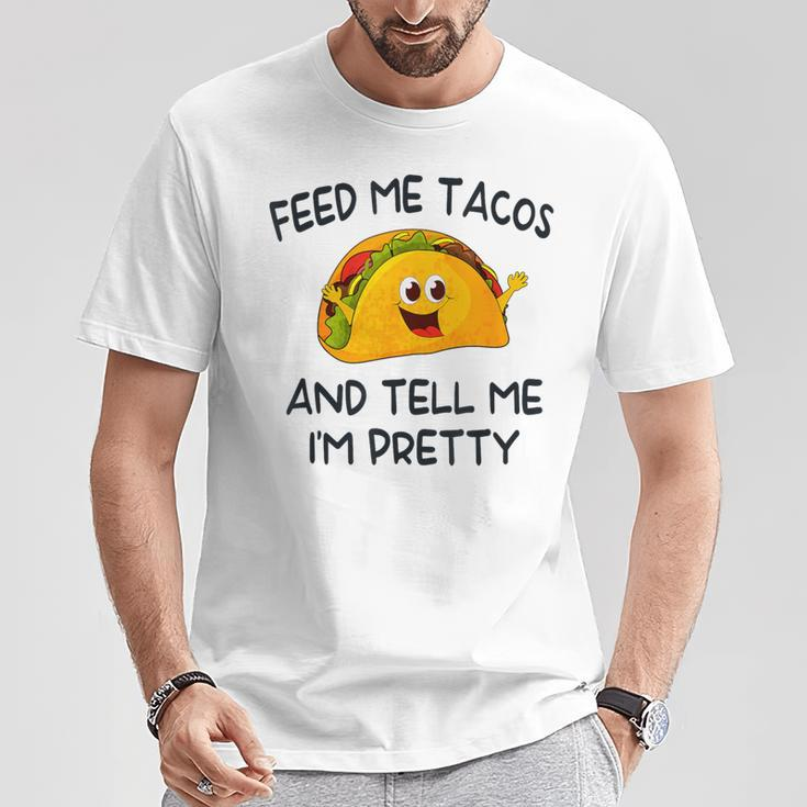 Feed Me Tacos And Tell Me I'm Pretty Toddler Vintage Taco T-Shirt Unique Gifts