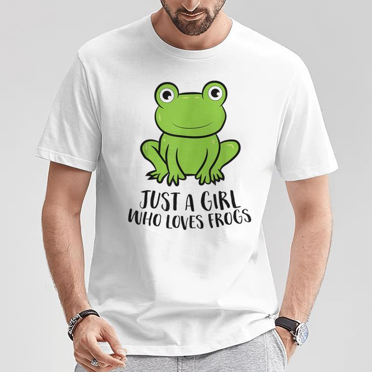 Frosch Mädchen Nur Ein Frosch Mädchen Das Frösche Liebt T-Shirt Lustige Geschenke