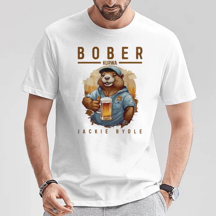 Bober Bóbr Kurwa Polish Kurwa Bober T-Shirt Lustige Geschenke