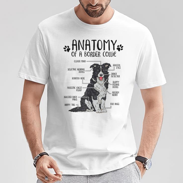 Border Collie Dog Holder Anatomy Dog T-Shirt Lustige Geschenke