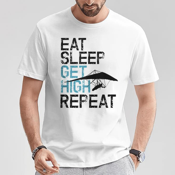 Hang Gliding Eat Sleep Get High T-Shirt Unique Gifts