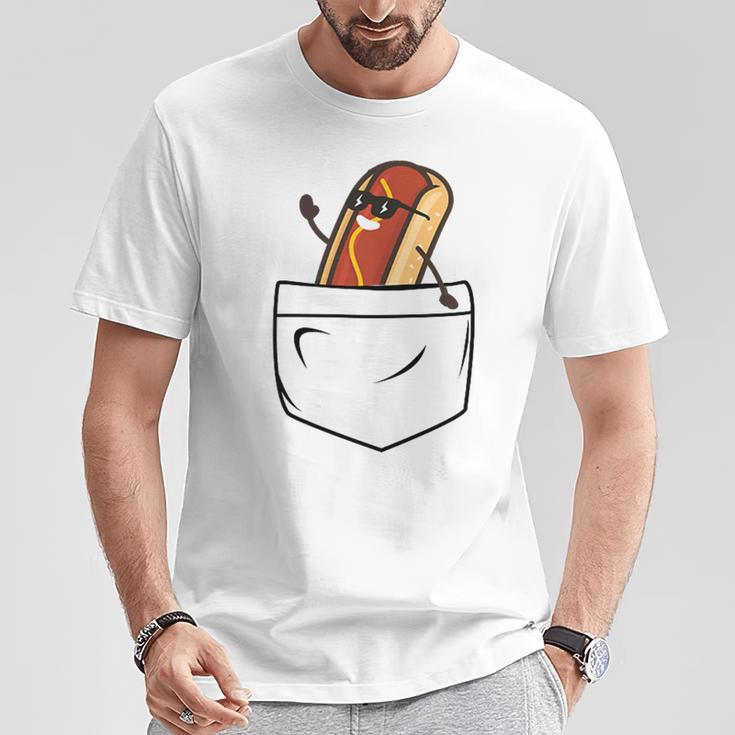 Hotdog In A Pocket Meme Grill Cookout Barbecue Joke T-Shirt Unique Gifts