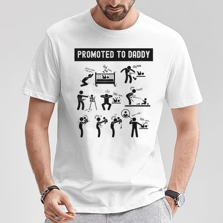 Promoted To Daddy Baby For New Daddy 2024 T-Shirt Funny Gifts