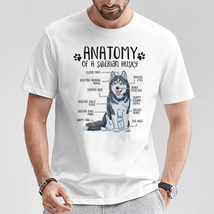 Siberian Husky Dog Holder Anatomy Dog T-Shirt Lustige Geschenke