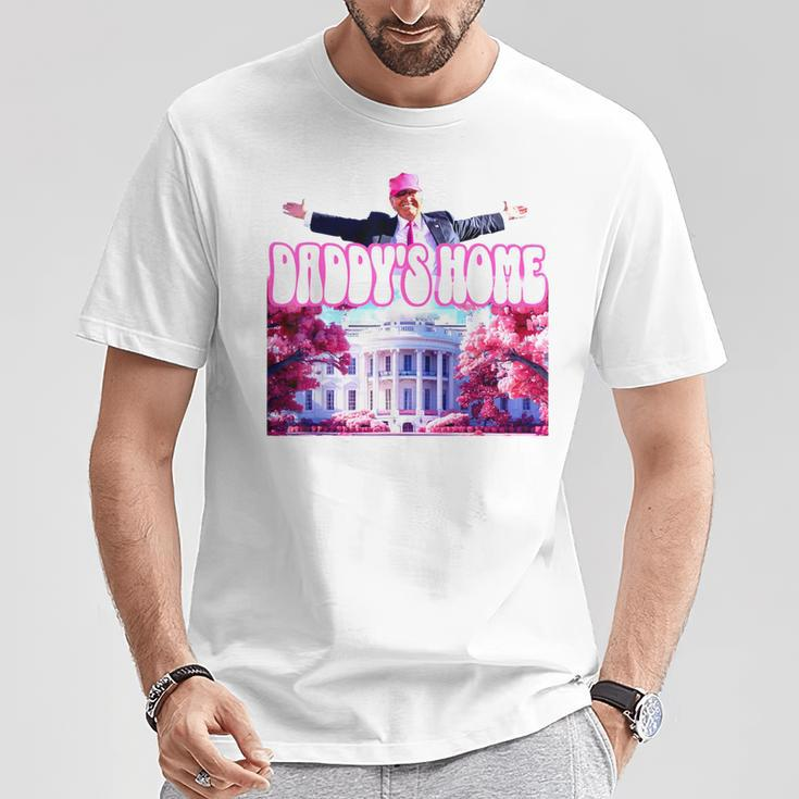 Trump Pink Daddys Home Trump 2024 T-Shirt Unique Gifts
