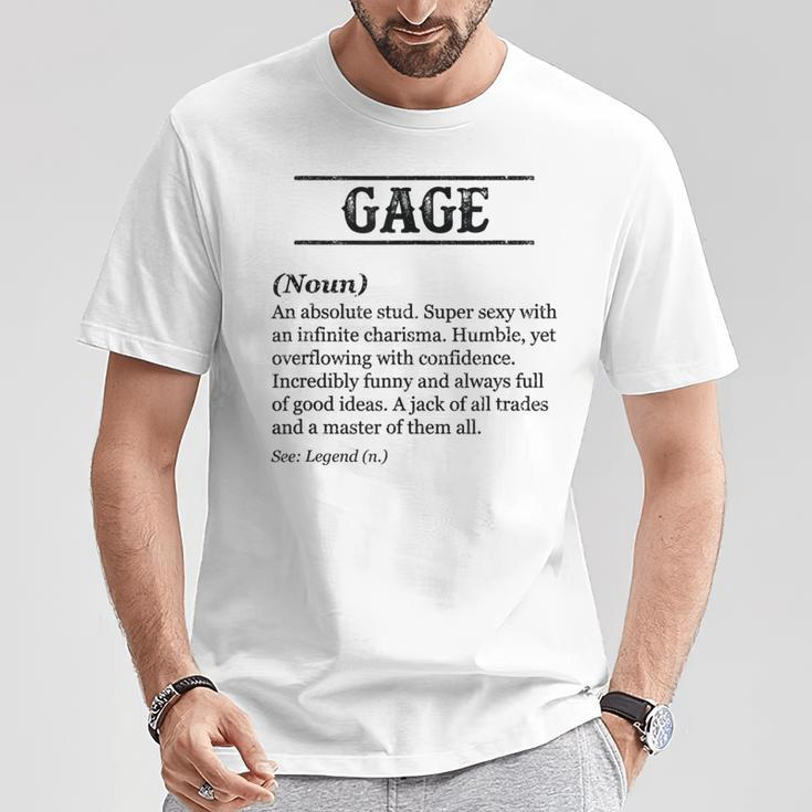 Gage Phrase With Name Definition Customized Men's T-Shirt Funny Gifts