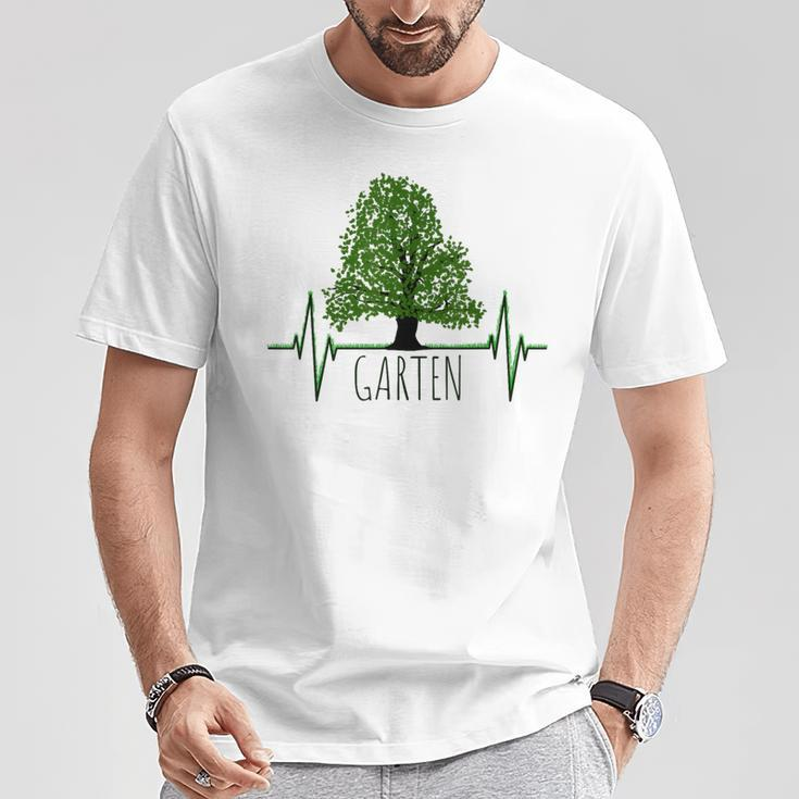 Garden Gardening Gardening Tree Heartbeat T-Shirt Lustige Geschenke