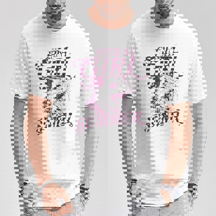 Girls Summer Vibes Feral Girl Summer Vacation T-Shirt Unique Gifts