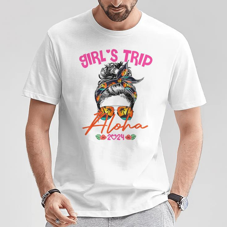 Girls Trip Aloha Hawaii 2024 Girls Weekend 2024 For Women T-Shirt Funny Gifts