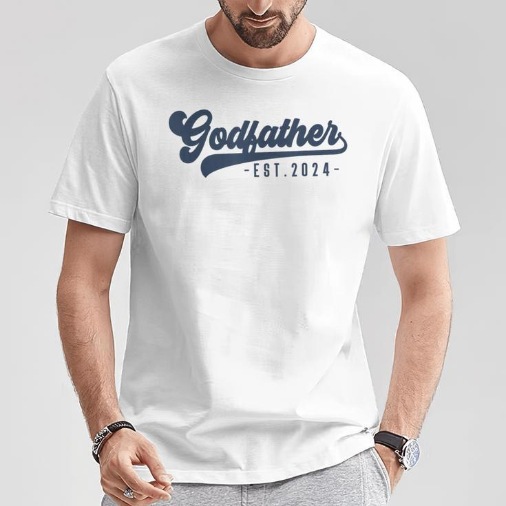 Godfather Est 2024 Godfather To Be New God Dad T-Shirt Unique Gifts