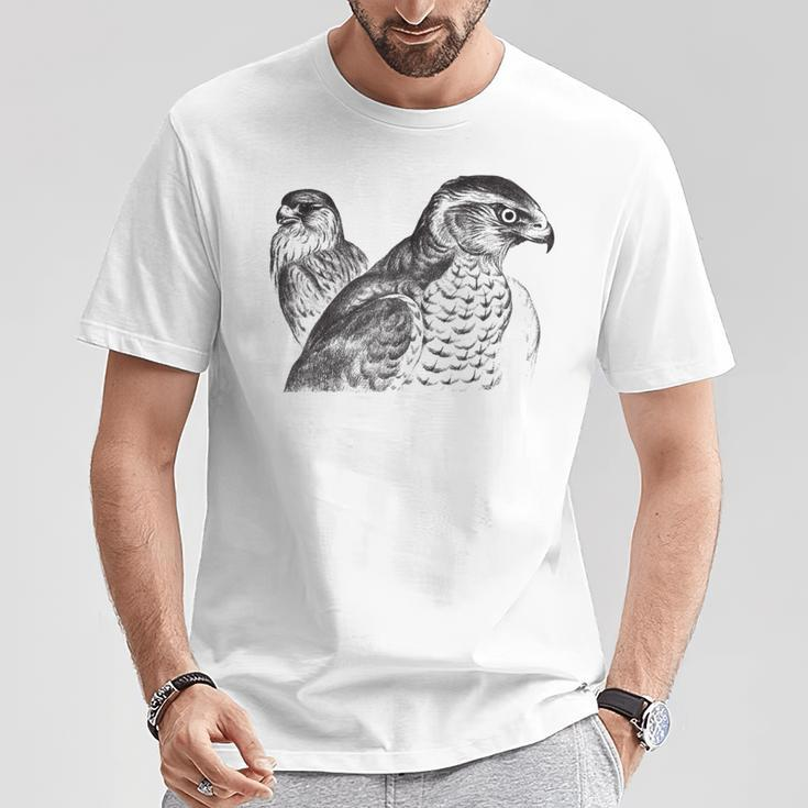 Goshawk Birds Of Prey Hawk Air Raptors Vintage Graphic T-Shirt Unique Gifts