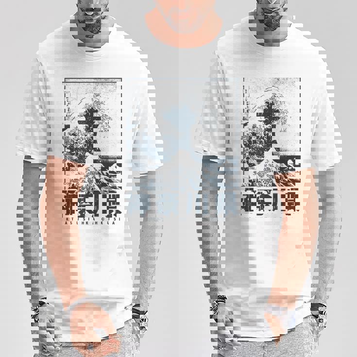 Gran Ola De Kanagawa Japón Arte Estética Japonesa Camiseta unisex Regalos divertidos