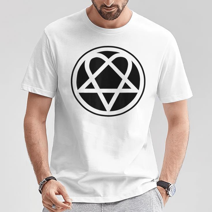 Heartagram Pentagram T-Shirt Lustige Geschenke